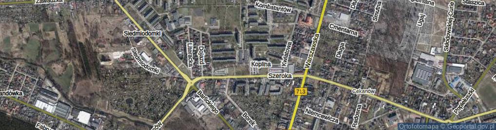 Zdjęcie satelitarne Koplina Konstantego ul.